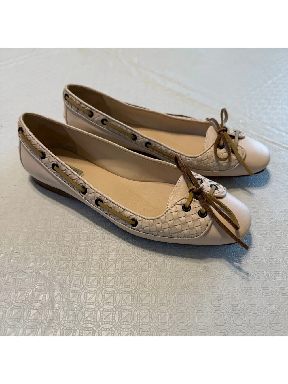 Bottega Veneta Intrecciato Weave Leather Ballet Flats Size 6